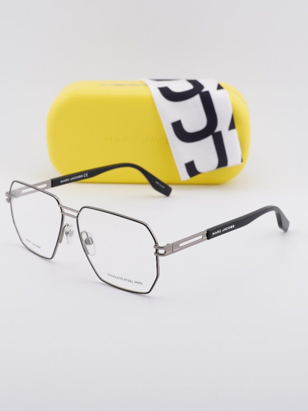 Marc Jacobs MARC 434/N 0DDB 00 Aviator Eyeglasses 59mm - Ruthenium/Black